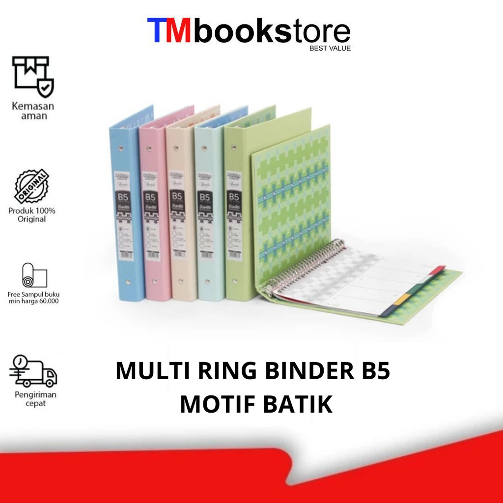 

Bantex B5 Multiring Binder - Batik Series - TMBookstore