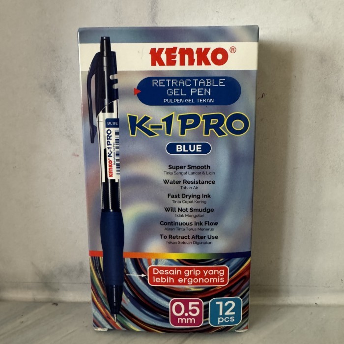 

ballpoint gel pen pena k1pro 0,5mm kenko - Hitam