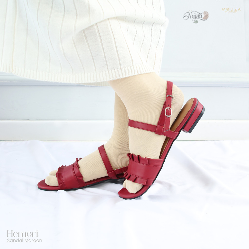 Koleksi Najmi / Mouza Hemori Sandal / Sepatu Sandal Premium Bertali Wanita Dewasa Hemori By Mouza