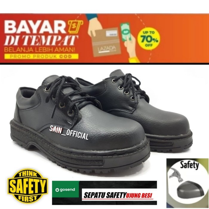 [𝗚𝗹𝗮𝗺𝗼𝗿𝗮] Safety safety sepatu safety kings Safety Safety Pria Ujung Besi - safety cat tali, 39 Safe
