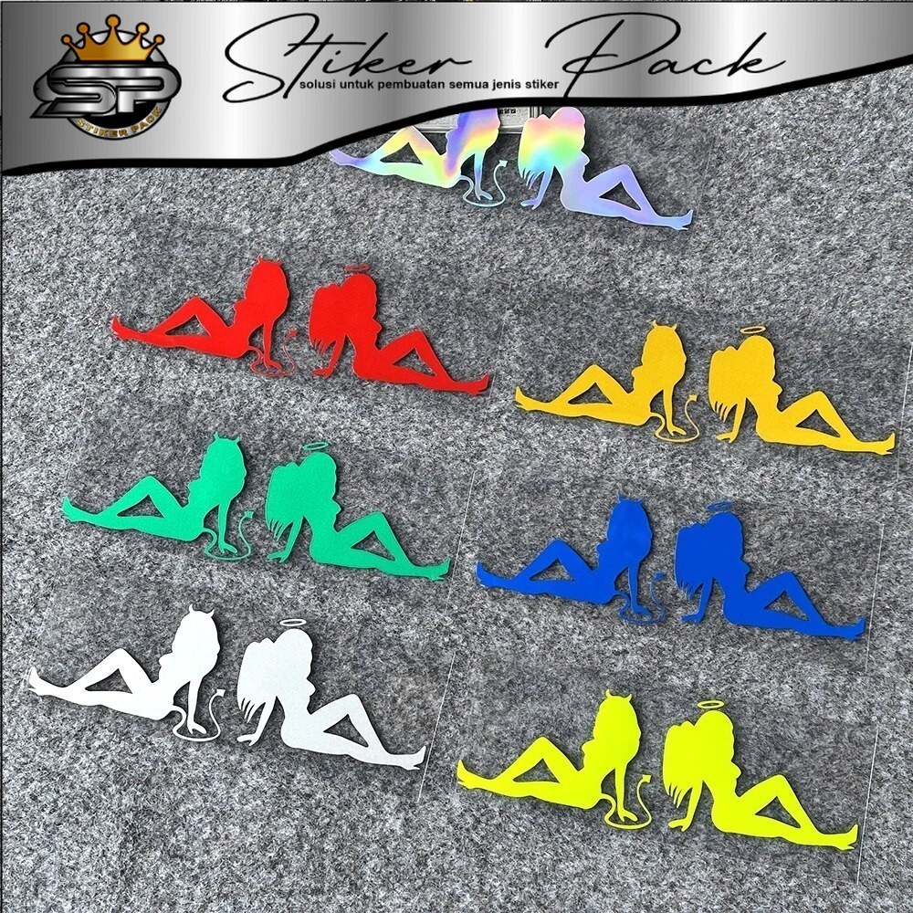 Stiker Cuting Logo Angels And Demons Beauty  Stiker Variasi Untuk  Semua Motor Honda