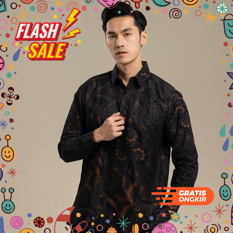 MEGASALE / Batik Ayman - PRAWIRA | Kemeja Batik Pria Katun Solo Halus