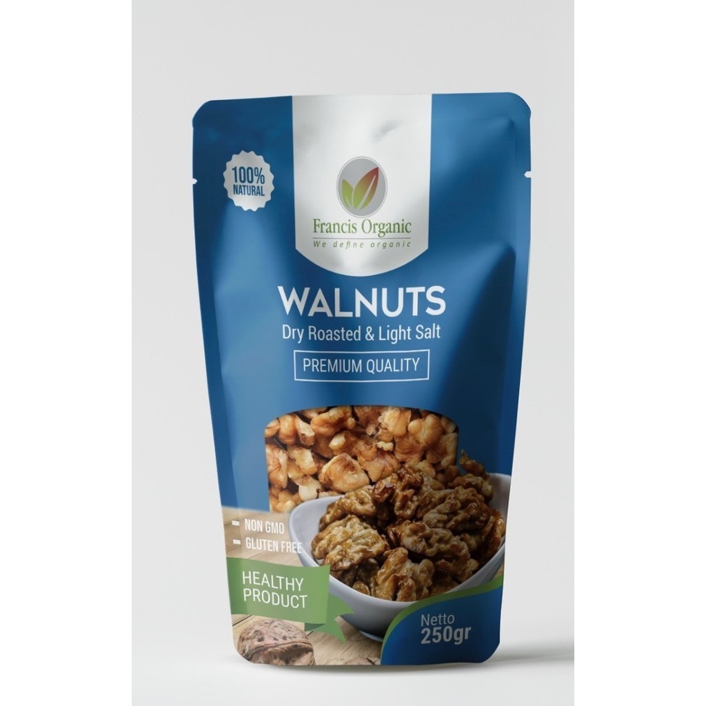 

Francis Organic Dry Roasted Light Salt Walnut (Walnut Panggang ) 250gr