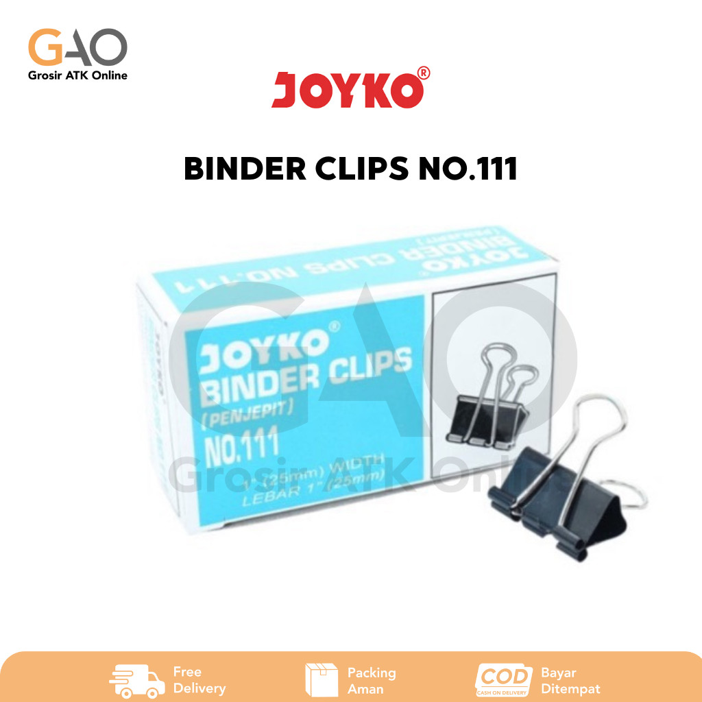 

Binder Clips Joyko NO.111/ Klip Penjepit Kertas Joyko No.111