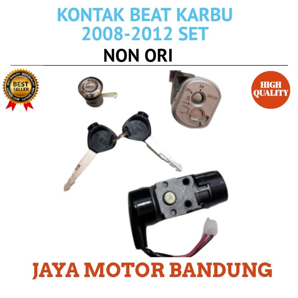 Main Switch Kunci Kontak + Konci Jok Beat Karbu 2008 2009 2010 2011 2012 / 1 set / Dudukan Starter /