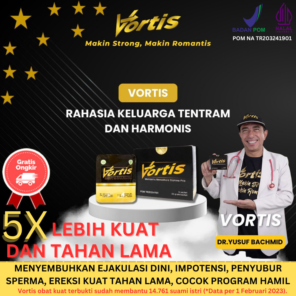VORTIS DR YUSUF BACHMID HERBAL ORGINAL STAMINA PRIA OBAT KUAT BPOM HALAL 1 BOX