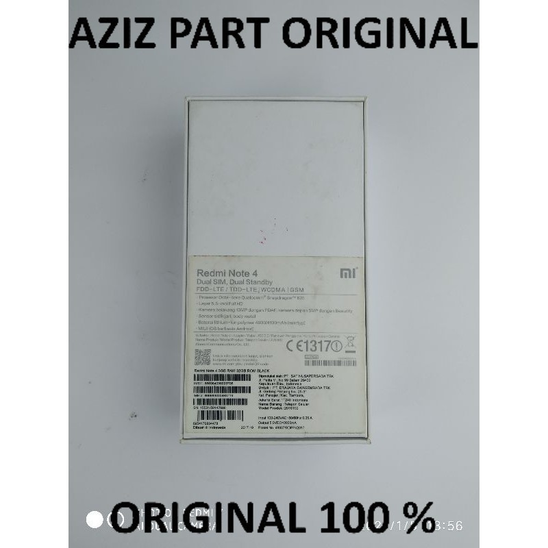 

DUS BOOK KARDUS XIAOMI REDMI 4 ORIGINAL COPOTAN