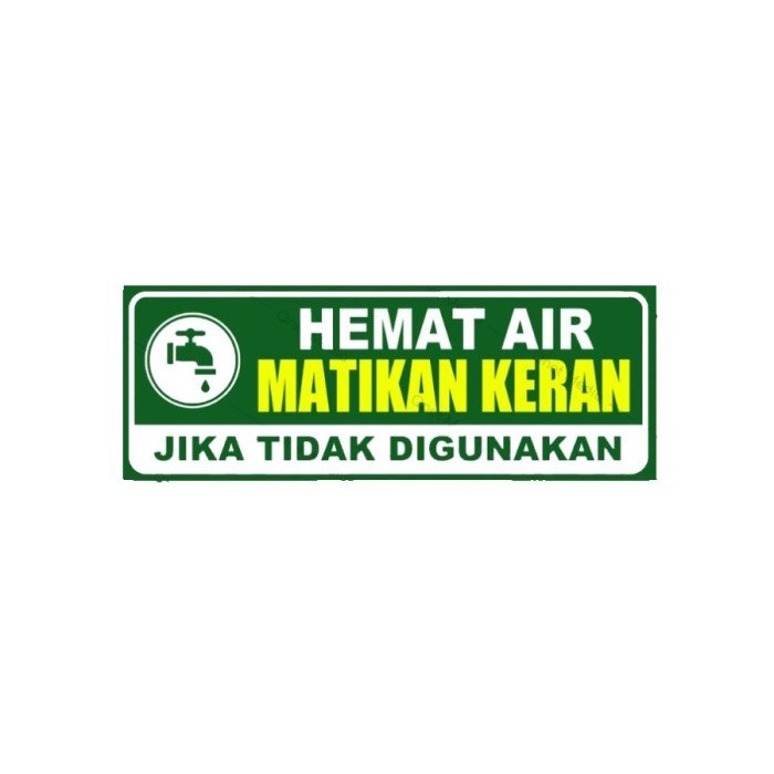 

STIKER VINYL HEMAT AIR MATIKAN KERAN Uk. 30 x 10 CM