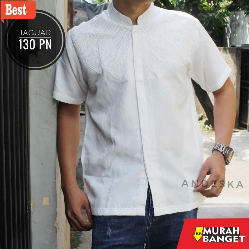 Baju muslim pria pendek- BAJU KOKO LENGAN PENDEK PUTIH TERBARU / BAJUKOKO LENGAN PENDEK PRIA / BAJUK