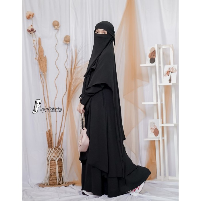 gamis set syari YUMNA by Resvy_Collection - sage, S