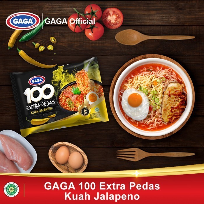 

GAGA 100 Extra Pedas Kuah Jalapeno 10 pcs GG1
