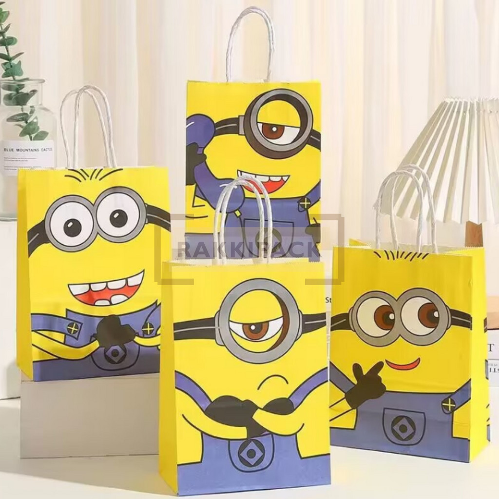 paper bag tas kertas minion goodie bag hampers ultah anak