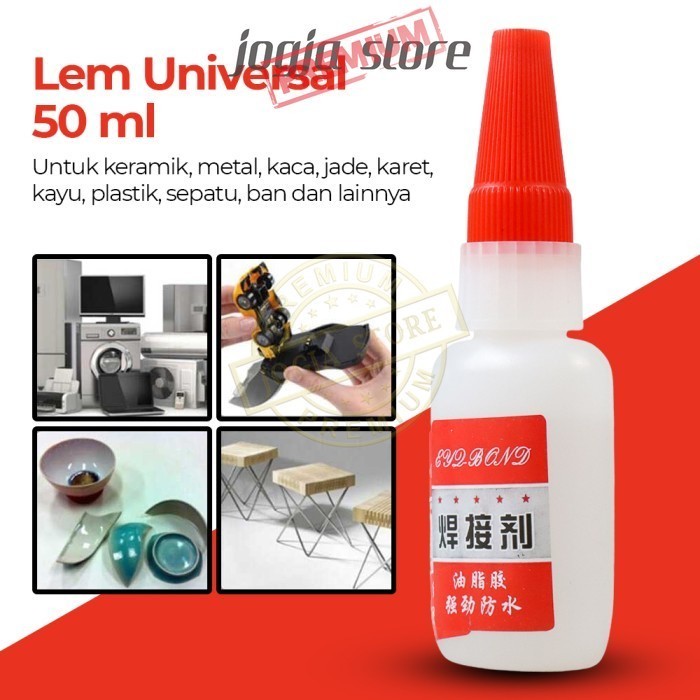 

Lem Serbaguna Lem Plastik/Metal/Keramik/Karet 50ml Lem HJJ Super Stong