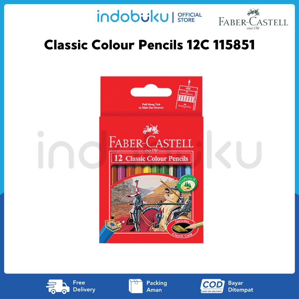 

Classic Colour Pencils 12C Pendek Faber-Castell