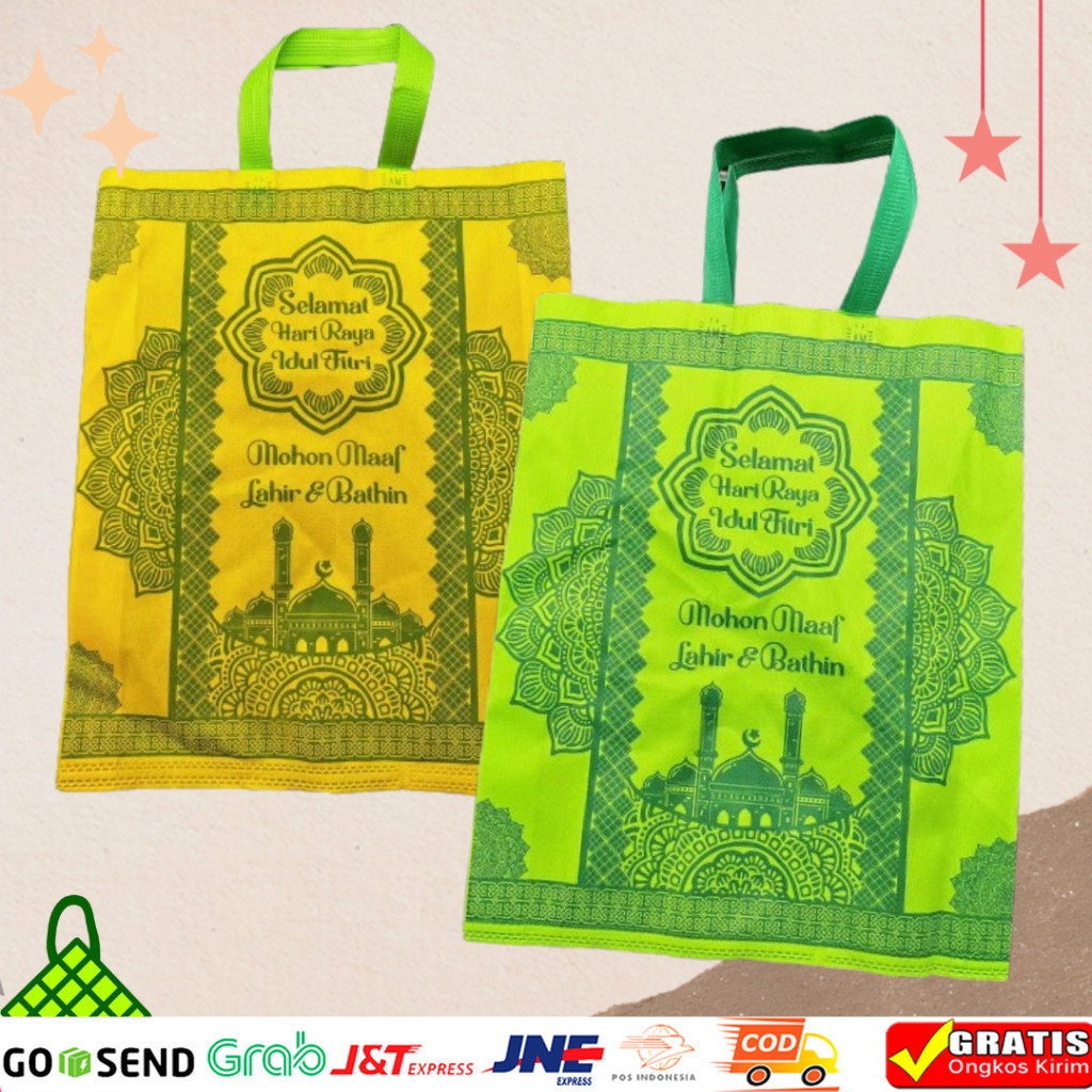 

EDISI 2024 Goodie Bag Lebaran 38x45 / Tas Lebaran / Goodie bag Idul Fitri Uk.38x45/ Tas Kain Sembako