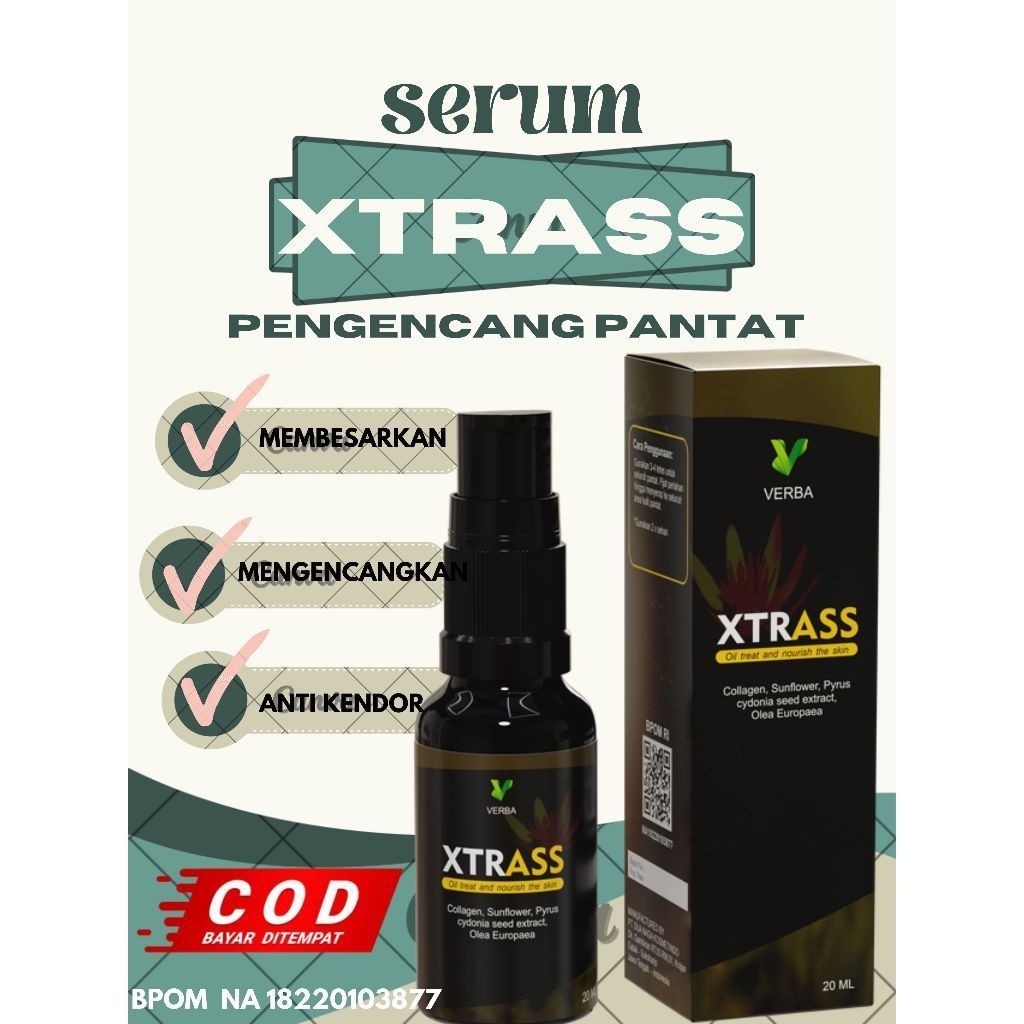 SERUM PEMBESAR Pantat Bokong & Payudara Permanen Ampuh BPOM - XTRASS Serum Oil Original