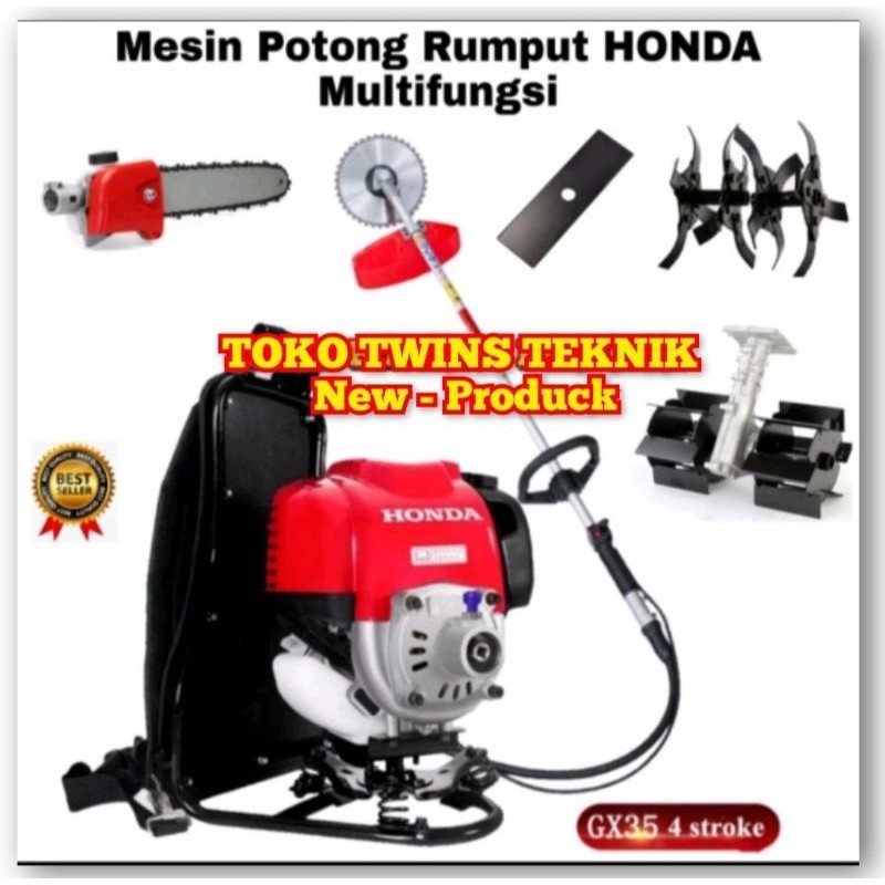 MESIN POTONG RUMPUT HONDA SERBAGUNA 4TAK 5 MATA PISAU KOMPLIT