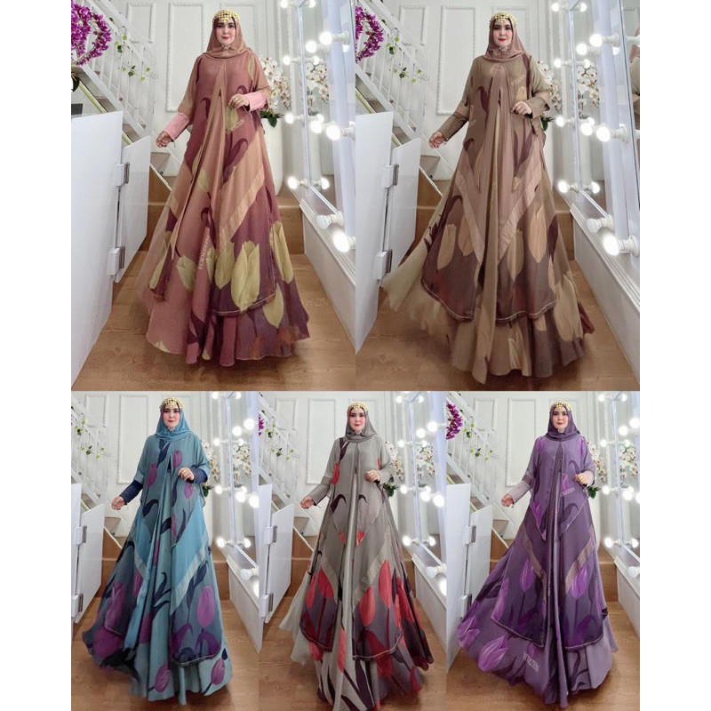 promo ramadhan DRESS HANIFA PREMIUM SET SYARI ORIGINAL YODIZEIN