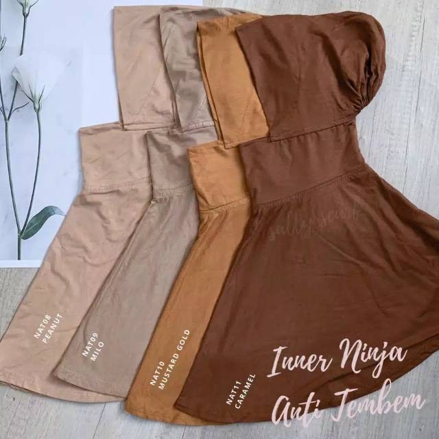 Ciput Antem Ninja Relsleting / Inner Ninja Relsleting Kaos Rayon - Hitam