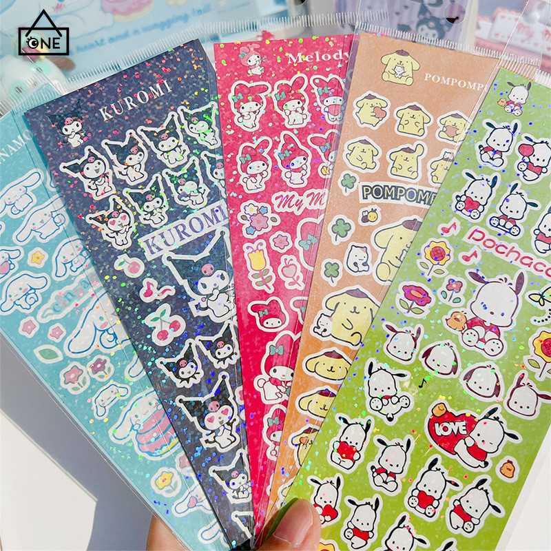 

COD❤️Stiker Sanrio lucu Meme Melody Kuromi Lucu Kartun Stiker Dekoratif Sticker Lucu