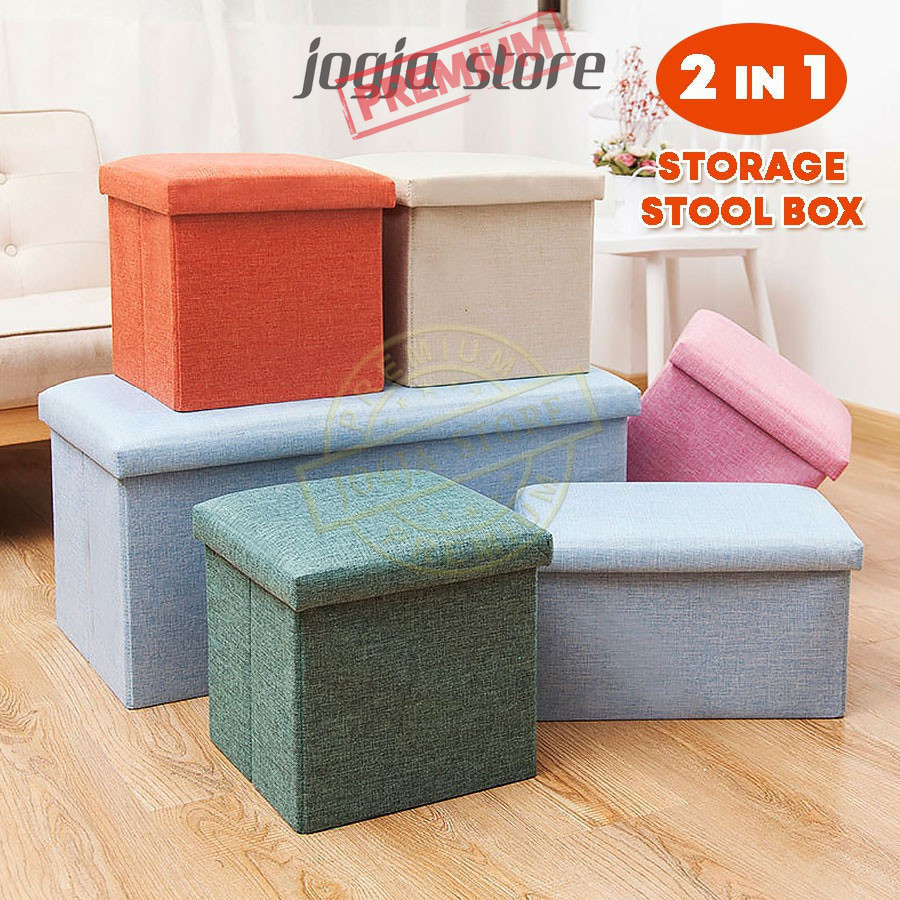 Sofa Kotak Storage Penyimpanan Barang Kursi LIpat Organizer Box Jumbo Besar L