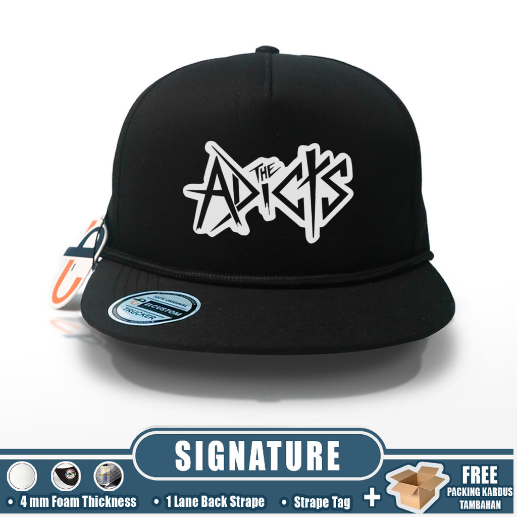 Signature - THE ADICTS SNAPBACK CAPS /  Band / Topi Snapback / Topi Twill / Design Custom / SB Drill