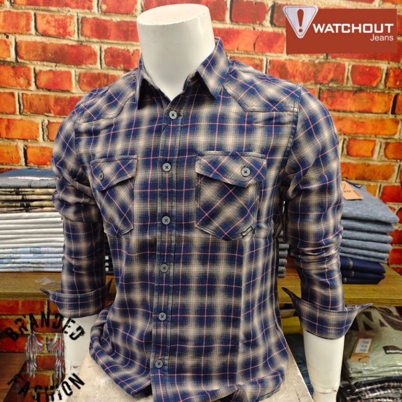 WATCHOUT JEANS BIP30 KEMEJA LENGAN PANJANG JS302830127 NAVY