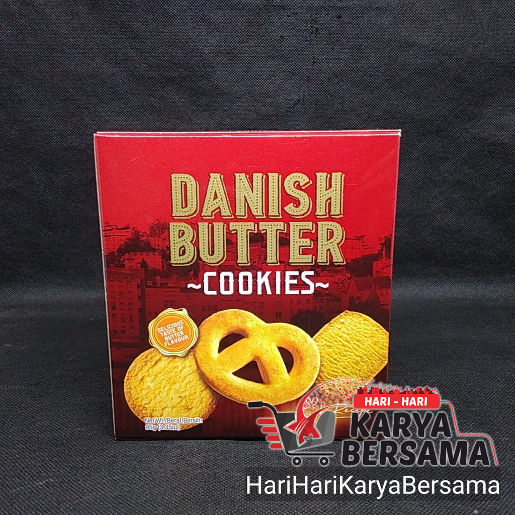 

EVER DELICIOUS DANISH BUTTER COOKIES KUKIS RASA MENTEGA BOX 95GR