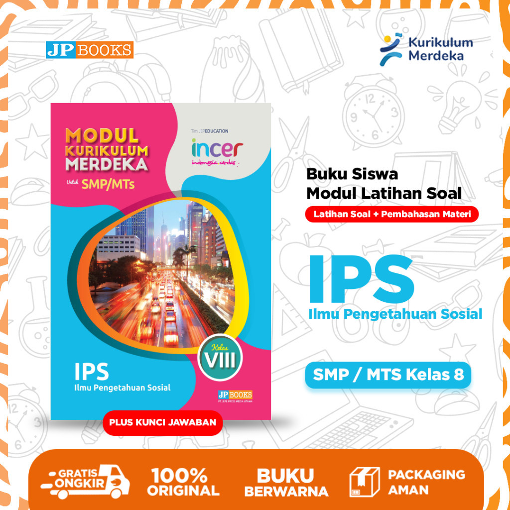 JP Books – Buku Siswa Sekolah Modul Latihan Soal Kurmer INCER IPS SMP Kelas 8 - Kurikulum Merdeka