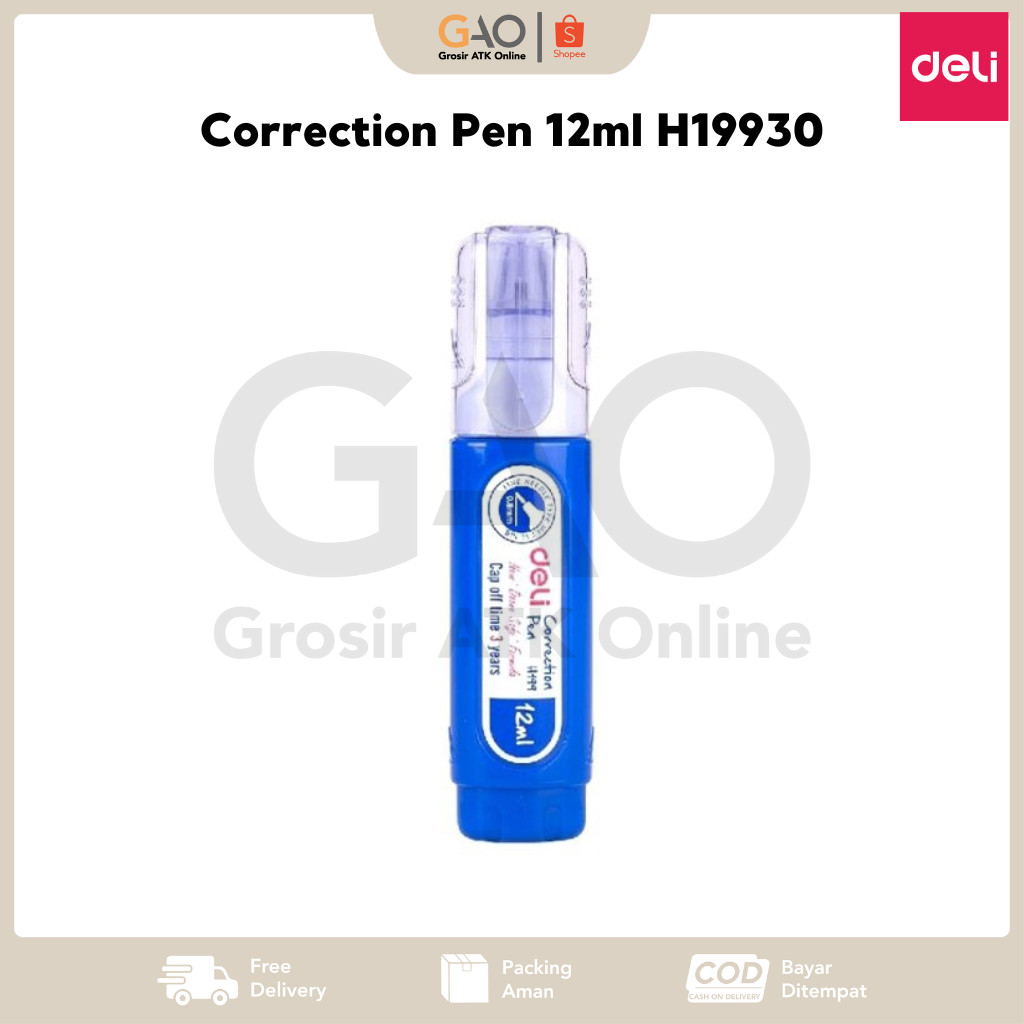 

Correction Pen 12ml Deli Tipe X Biru 12ml Deli H19930
