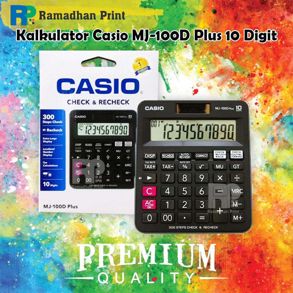 

Casio MJ-100D Plus 10 Digit Calculator Desktop Check Correct Original
