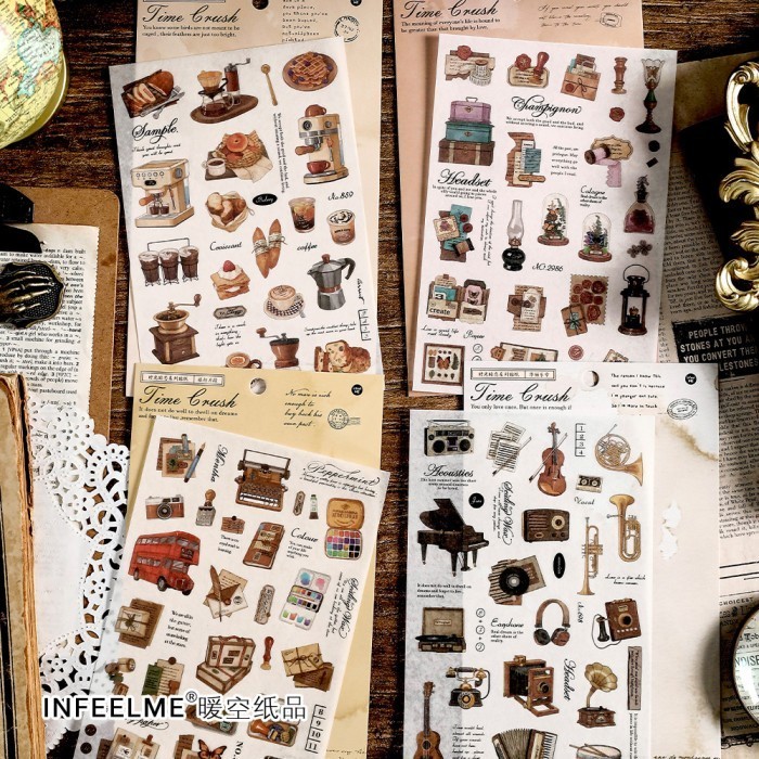 

Sticker Vintage Aesthetic Journalling Retro Style Stiker Deco DIY 03