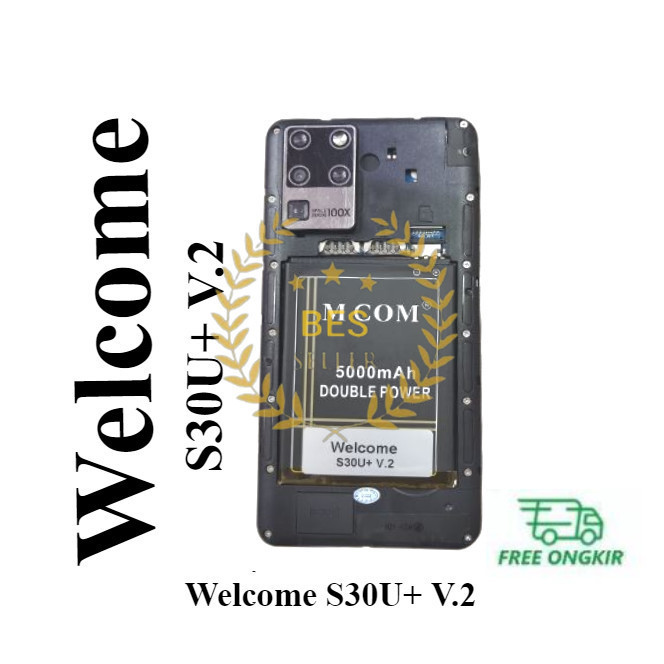 Baterai MCOM For Welcome Welcome S30U+  V.2 Double Power 5000mAh batere batre batrai battery