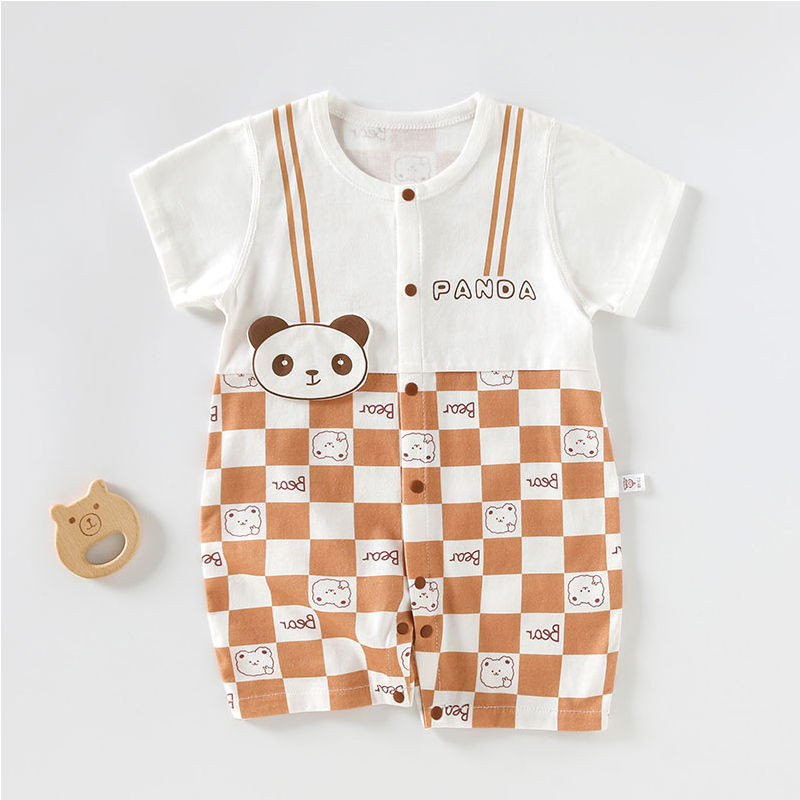 Baby jumpsuit, short sleeved, summer thin style for boys, baby rompers, crawling clothes for newborn