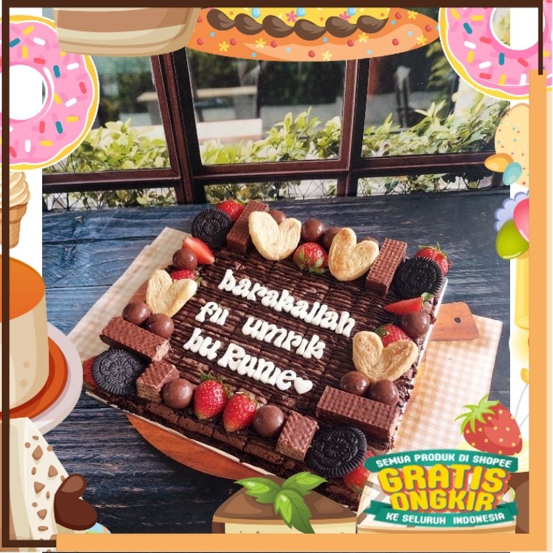 

Brownies Fudge Custom kata 20x20 | Hanya Pengiriman Instan/ King J Snack