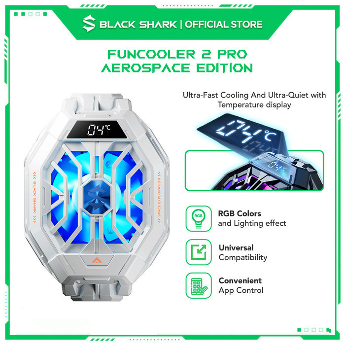 BLACK SHARK Funcooler 2 Pro ( SPESIAL EDITION ) - Kipas Pendingin - WHITE AEROSPACE