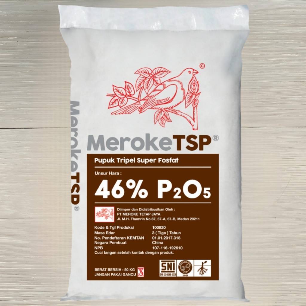 Pupuk MEROKE TSP 50 Kg Triple Super Posfat Kemasan Pabrik
