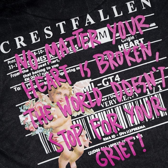 Moxie Sweatshirt Washed Unisex Crestfallent Black Washed Hoodie - hitam, XL