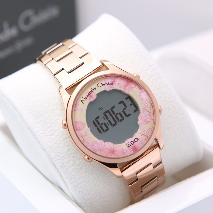 ALEXANDRE CHRISTIE AC9363 / AC 9363 ROSEGOLD DIGITAL FLOWER ORIGINAL