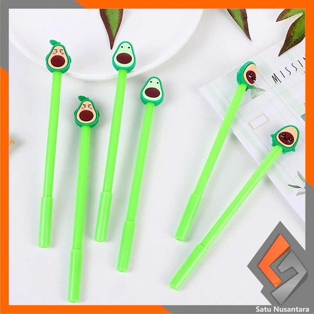 

INDO SN-A9 Pena / Pulpen Karakter Alpukat Lucu Pen Avocado Alat Tulis Stationary Murah