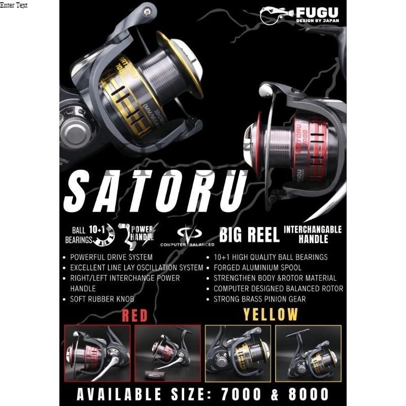 KIYOKSHOP REEL PANCING LAUT POWER HANDLE FUGU SATORU 7000 8000 murah laris semarang original