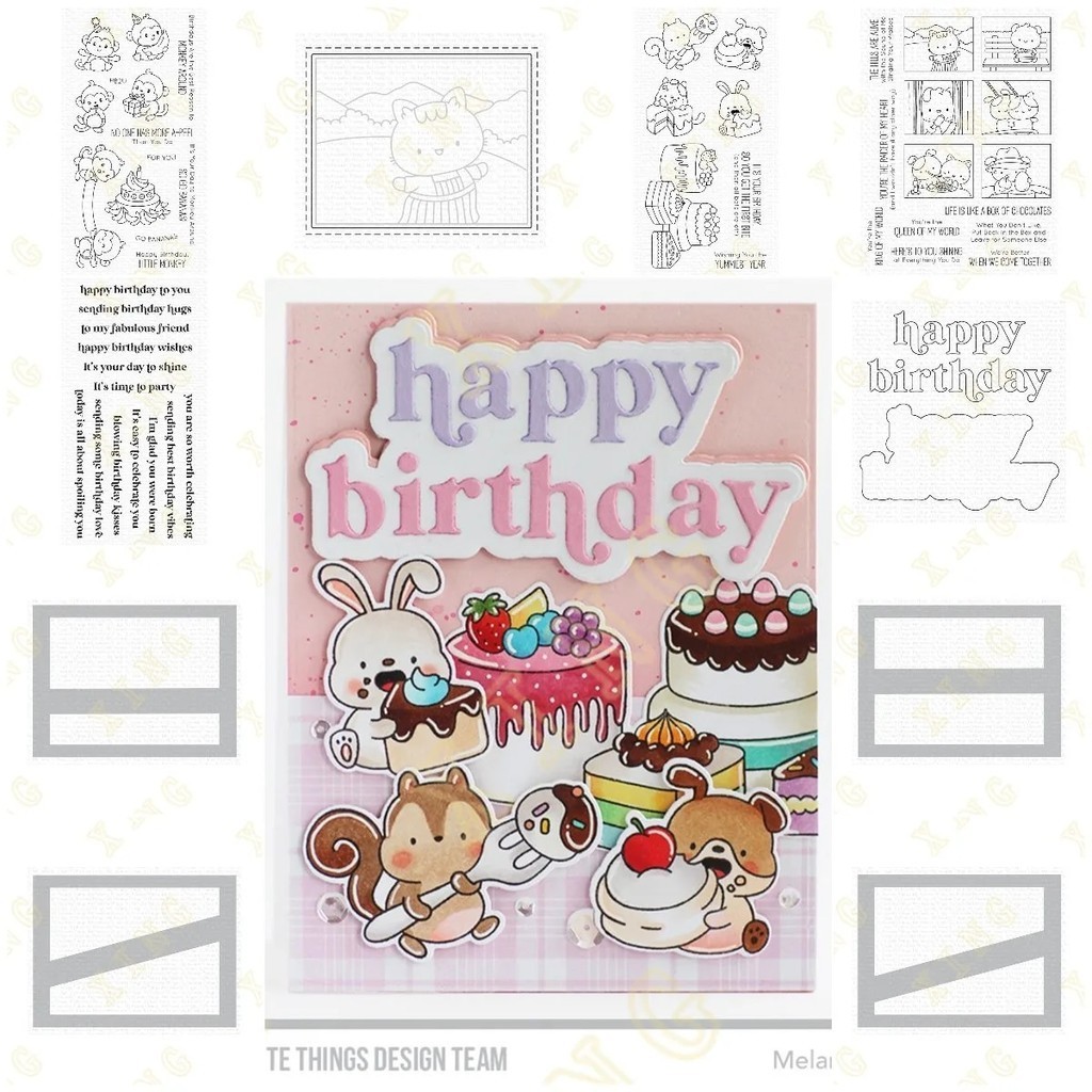 

Birthday Messages Metal Cutting Dies Stamps Stencil Scrapbook Diary Decoration Stencil Embossing Template DIY Greeting Card