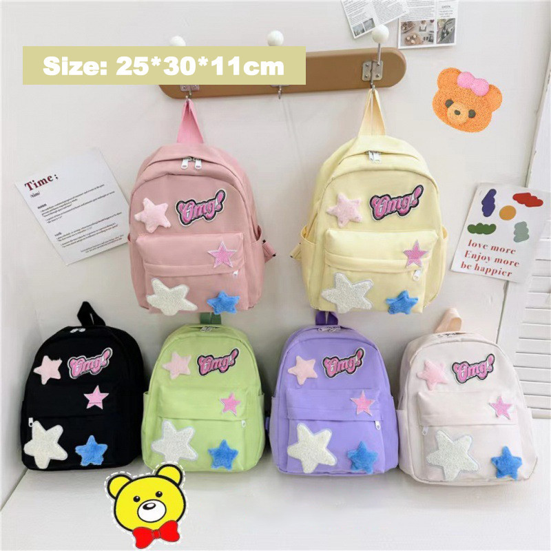 Tas Ransel Unisex Anak Fashion Korea Tas bahu kecil ringan ceruk tas ransel mini Tas Sekolah Bintang