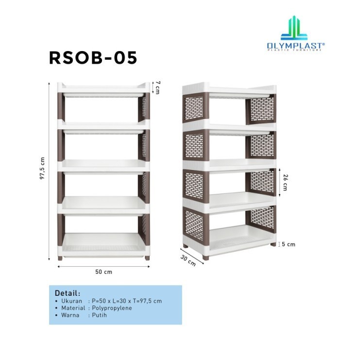 Olymplast Rak Susun Plastik Besar Rak Serbaguna 5 susun RSOB  - rsob 03