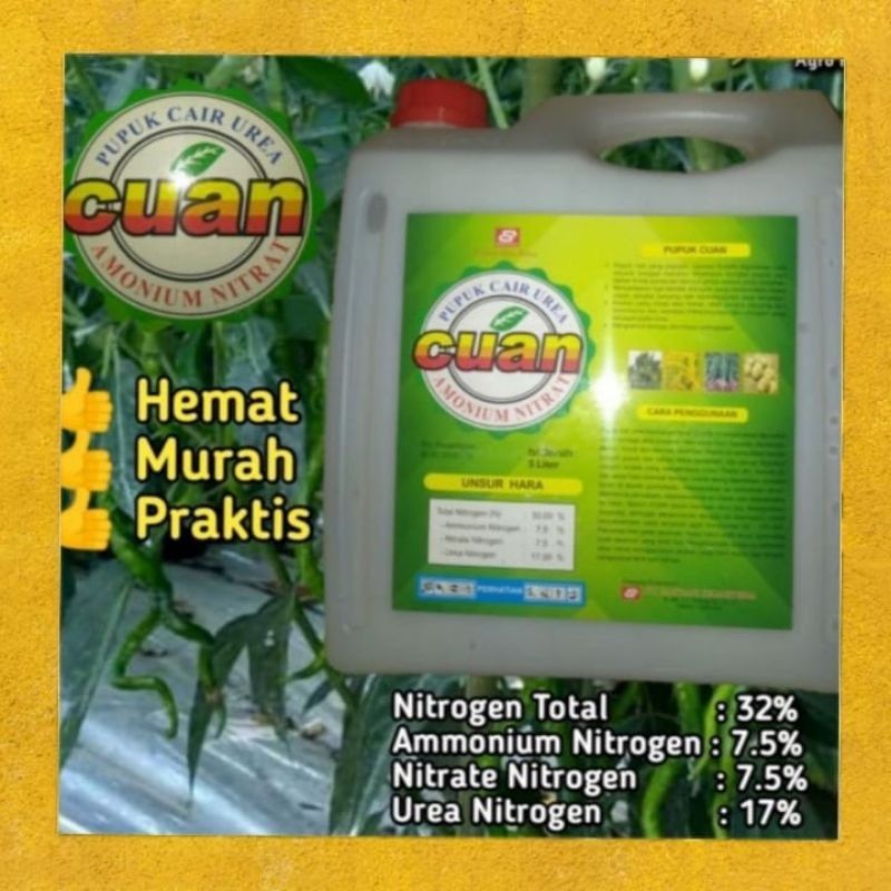 Pupuk Urea Cair Cuan kemasan reapaking 1 liter bisa bayar cod