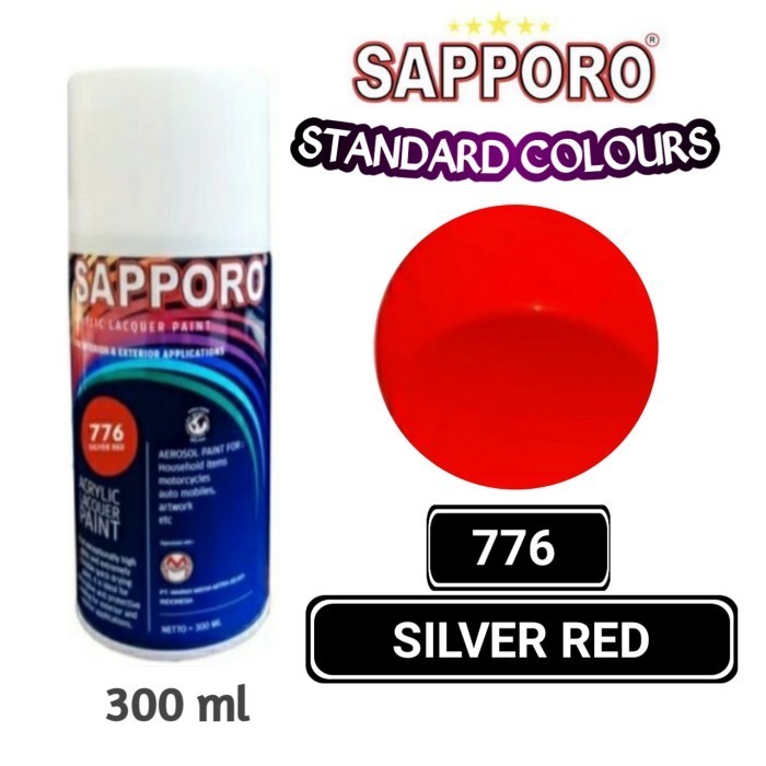 

SAPPORO 776 SILVER RED STANDAR 300ml Cat Semprot Pylok Pilok Pylox