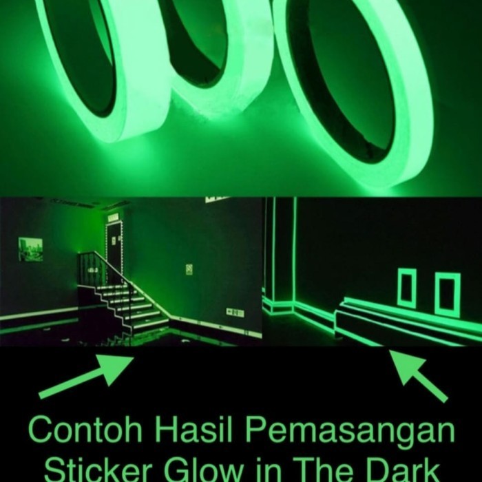 

Sticker Fosfor Glow TapeGlow In The Dark-ukuran 2,5cm