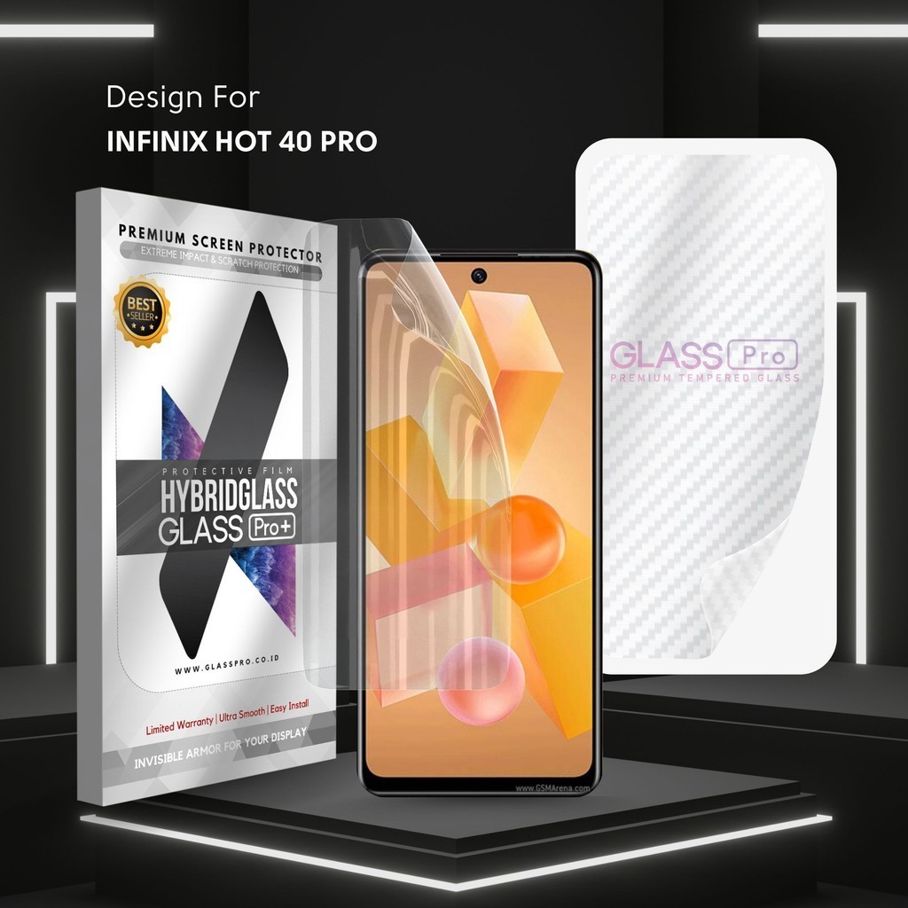 Hybrid Glass Premium Anti Gores Hydrogel Infinix Hot 40 Pro Full Cover Screen Protector Glass Pro No