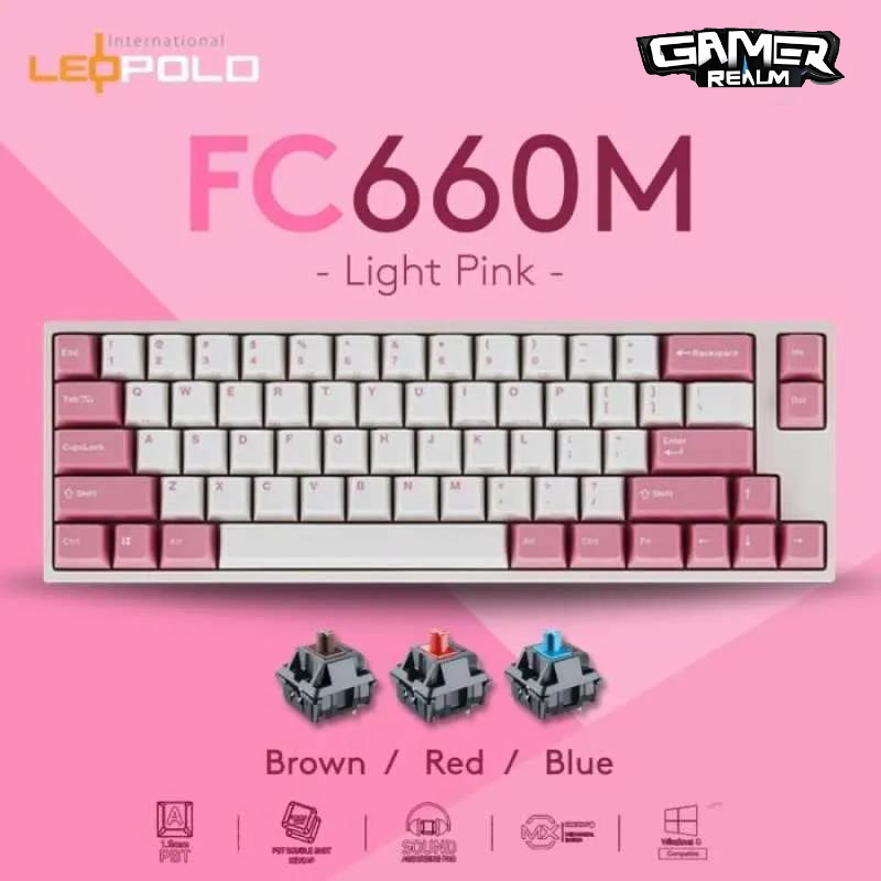 Leopold FC660M Light Pink Mechanical Gaming Keyboard