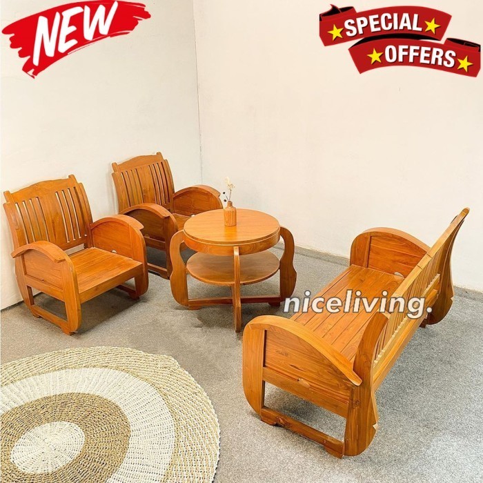 Kursi tamu sedan kayu jati klasik kursi tamu retro jawa terbaik Indonesian Furniture